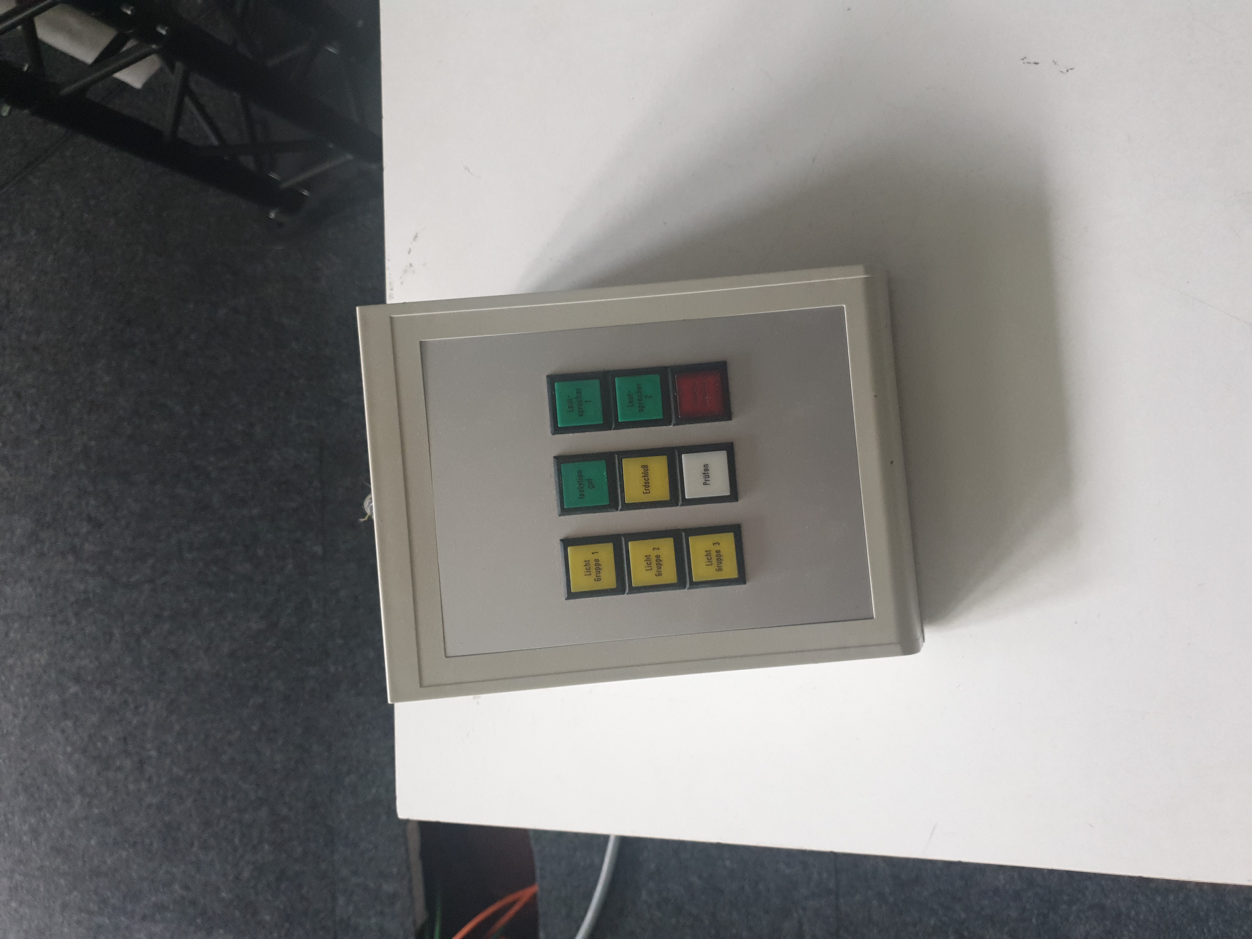 Picture of the control panel